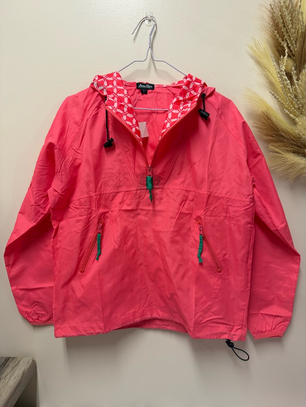 Girls' Pink Hooded Rain Anorak
